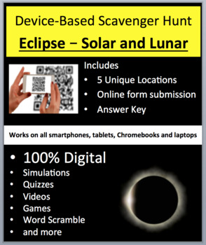 Preview of Eclipse - Solar and Lunar – A Digital, Device-Based Scavenger Hunt Activity