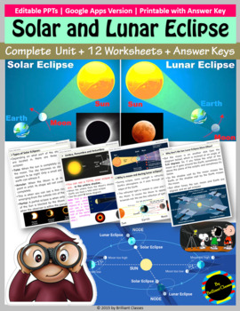 Preview of Eclipse Unit : Solar and Lunar | Printable and Digital Distance Learning