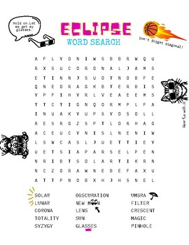 Preview of Eclipse Word Search