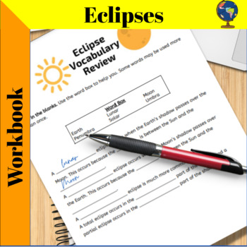 Preview of Eclipse Workbook - Remote Learning Resource