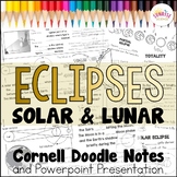 Eclipses Doodle Notes Solar and Lunar Eclipses | Total Sol