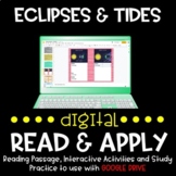 Eclipses (and Tides) DIGITAL Read and Apply for Distance Learning