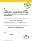 Eco Action Letter Writing Templates