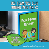 Eco Club Planner Binder, Eco Club Action Plan, Eco Team Pl