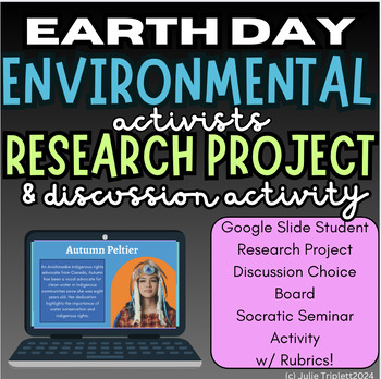 Preview of Eco Heroes! Earth Day/Environmentalist Research Project + Student Discussion