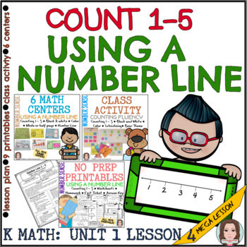 Preview of Differentiated Math Using A Number Line 1 - 5 Mega Bundle