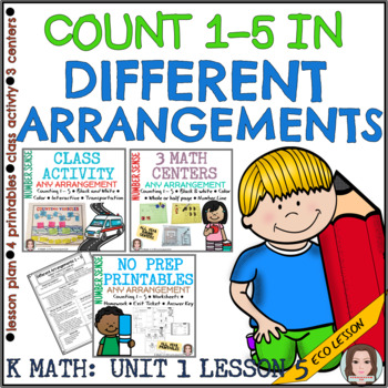 Preview of Differentiated Math Counting 1 to 5 in Different Arrangements Mini Bundle