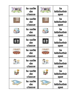 Escola (School Places in Portuguese) Dominoes by jer520 LLC