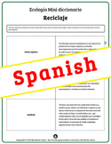 Ecología - Reciclaje (Flash cards & Activities) - SPANISH