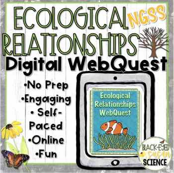 Preview of Ecological Relationships DIGITAL WebQuest (Predation, Competition, & Symbiosis)
