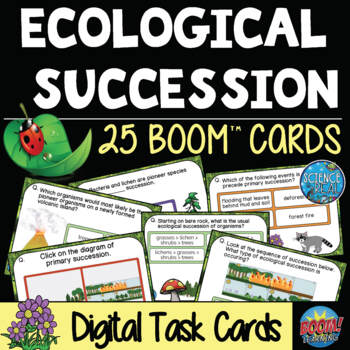 Preview of Ecological Succession Boom Cards 