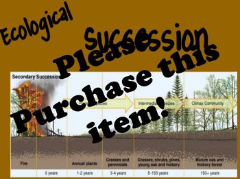 Preview of Ecological Succession Flipchart ONLY (TEK 7.10C)