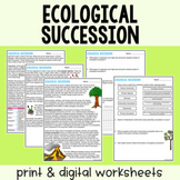 Ecological Succession - Reading Comprehension Worksheets
