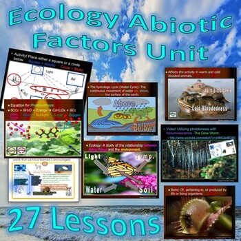 Preview of Ecology Non-living Factors, Biogeochemical Cycles Unit
