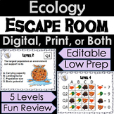 Ecology Review Activity: Digital Escape Room (Food Webs, S