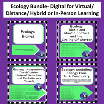 Preview of Ecology Bundle Digital for Virtual/ Distance/ Hybrid or In-Person Learning!