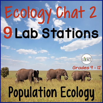 Preview of Ecology Chat 2 Population Lab Stations Predator Prey Graphing Population Growth