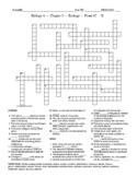 Ecology - Crossword with Word Bank Worksheet - Form 3