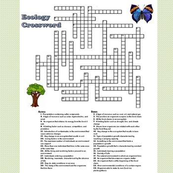 Ecology Crossword Puzzle by Brilliant Biology TPT