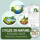 Ecology - Biogeochemical Cycles in Nature Quiz Bundle - Wa