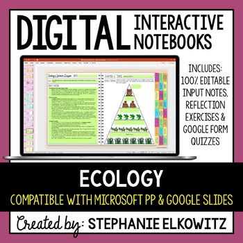 Preview of Ecology & Ecosystems Digital Interactive Notebook | Google Slides | Microsoft PP