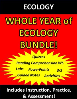 Preview of Ecology (Environmental Science) WHOLE YEAR Bundle (PowerPoints, Tests, Labs etc)