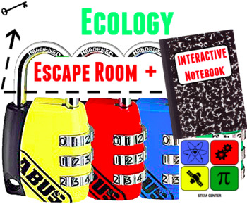 Preview of Ecology Escape Room & Ecology Interactive Notebook