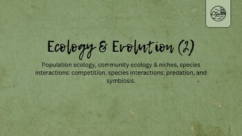 Preview of Ecology & Evolution Series: Part 1