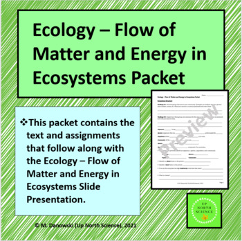 Preview of Ecology - Flow of Matter and Energy in Ecosystems Packet