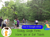 Biology Warm up or Bell Ringer Google Forms: Ecology