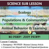 Ecology, Habitat, Communities, Populations Sub Lesson - NO PREP