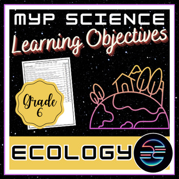 Preview of Ecology Learning Objectives - Grade 6 MYP Science