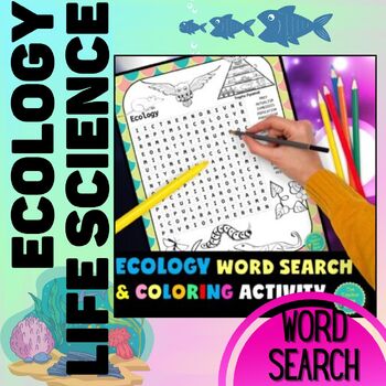 Preview of Ecology: Food Webs and Biomes Word Search Coloring Activity