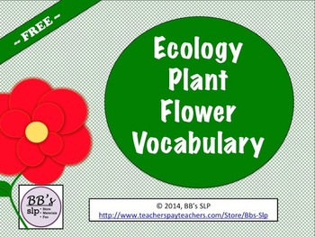Preview of Ecology Plant Flower Vocabulary