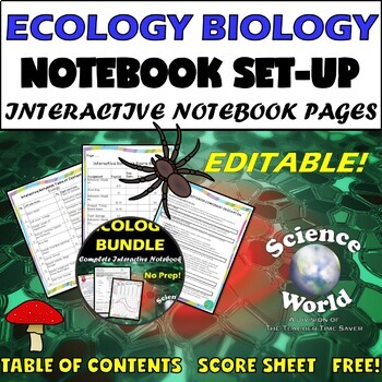 Preview of Ecology Population Growth Ecosystems Activities | Biology Life Science Notebook