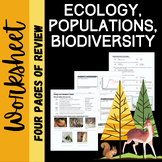 Ecology, Populations and Biodiversity Review Worksheet