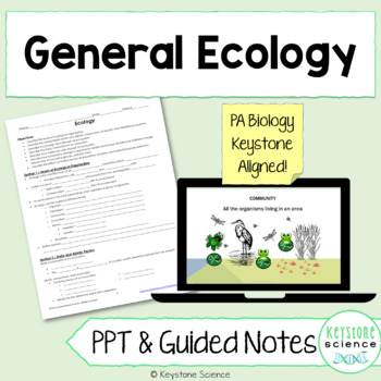 Preview of Ecology PowerPoint Guided Notes with KEY PA Biology Keystone Aligned Symbiosis