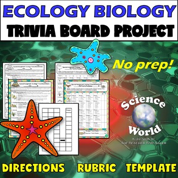 Preview of Ecology Project Trivia Board Game Project | Biology Life Science Notebook