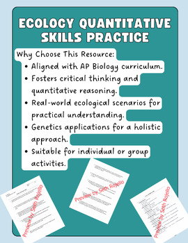 Preview of Ecology Quantitative Skills Practice