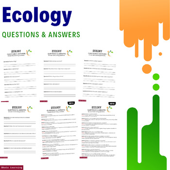 Preview of Ecology Quiz: 20 Questions and Answers Worksheet for Environmental Knowledge