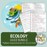 Ecology & Ecosystems Quiz Bundle
