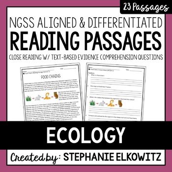 Preview of Ecology Reading Passages | Printable & Digital | Immersive Reader