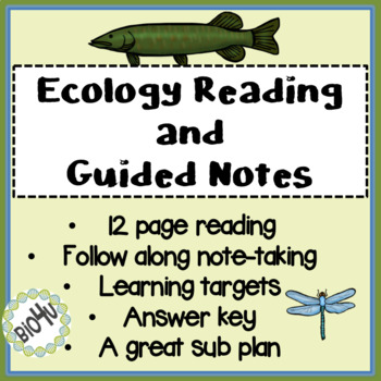 Preview of Ecology Reading and Guided Notes