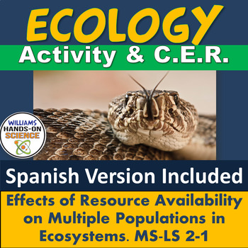 Preview of Ecology Resource Availability Populations Activity Claim Evidence Reasoning NGSS