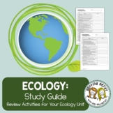 Ecology and Ecosystems Study Guide