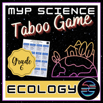 Preview of Ecology Taboo Review Game - Grade 6 MYP Science