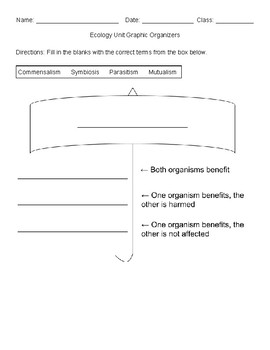 Preview of Ecology Unit Graphic Organizers
