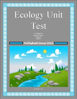 Preview of Ecology Unit Test for Life Science