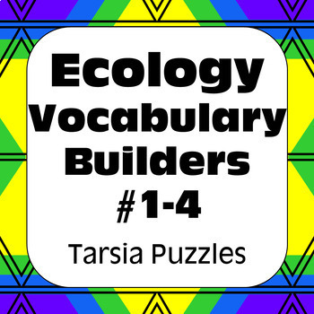 Preview of Ecology Vocabulary Builders Tarsia Puzzles #1, #2, #3, & #4