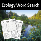 Ecology Word Search Worksheet (Ecosystem, Biome, Biomass, 
